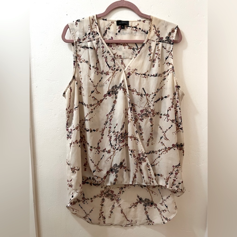 High- Lo Womens The Limited Floral Sleeveless Top Size XL
